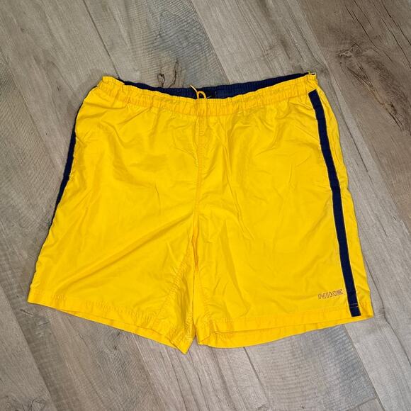 Vintage Nike Shorts Blue Y2K 2000s Swimming Trunks Bottoms Navy Mens Large - Picture 1 of 5